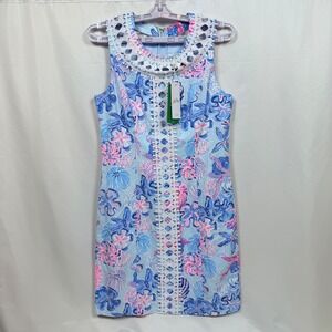 Lilly Pulitzer Mila Shift Dress Size 2 Bahamas Beachcomber Sleeveless NWT $228